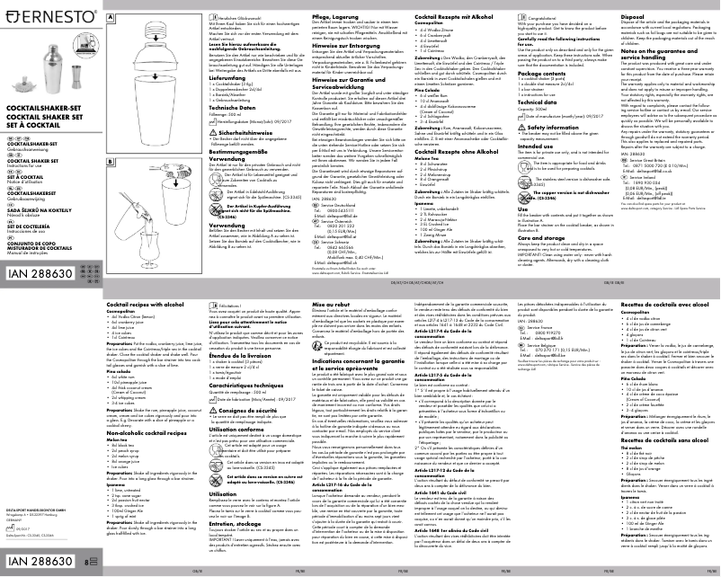 Page 1 de la notice Manuel utilisateur Ernesto IAN 288630