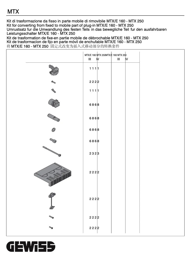 Page 1 de la notice Manuel utilisateur Gewiss GWD8051