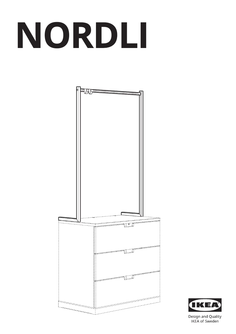 Page 1 de la notice Manuel utilisateur Ikea NORDLI 504.150.40