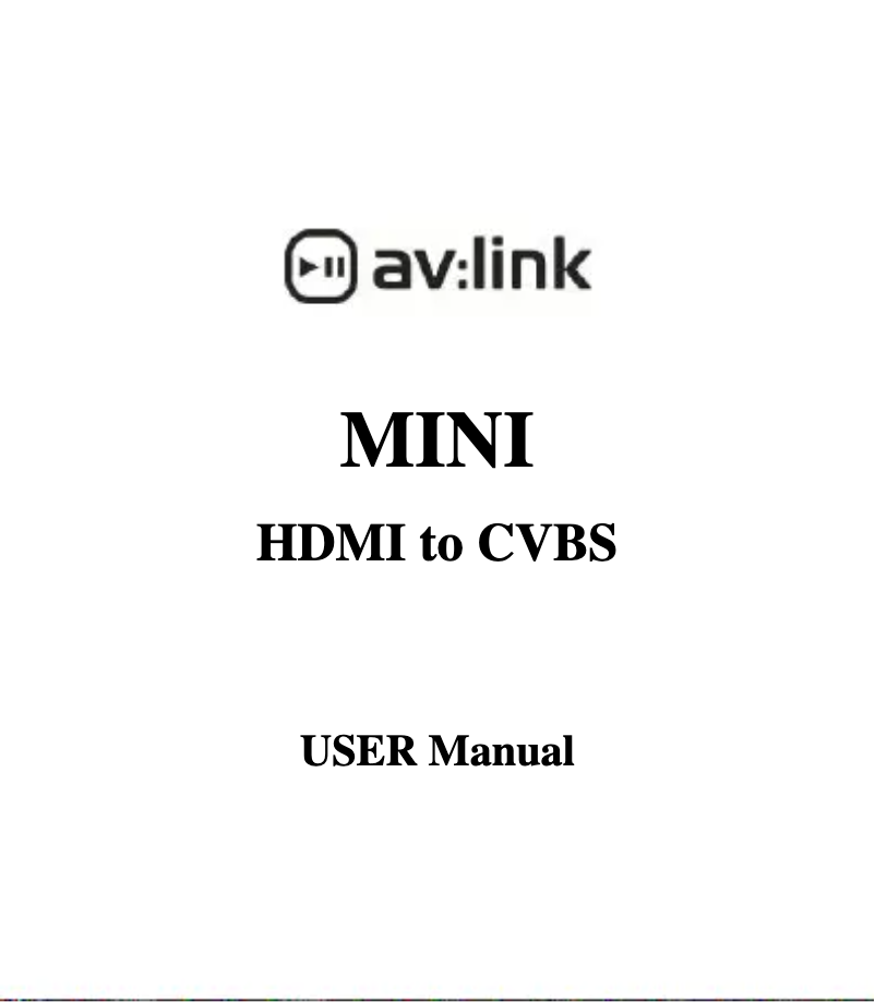 Página 1 del manual Manual de usuario AV:link HDS12v2.0