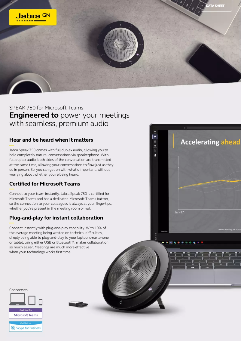 Page 1 de la notice Manuel utilisateur Sennheiser Speak 750 MS Teams