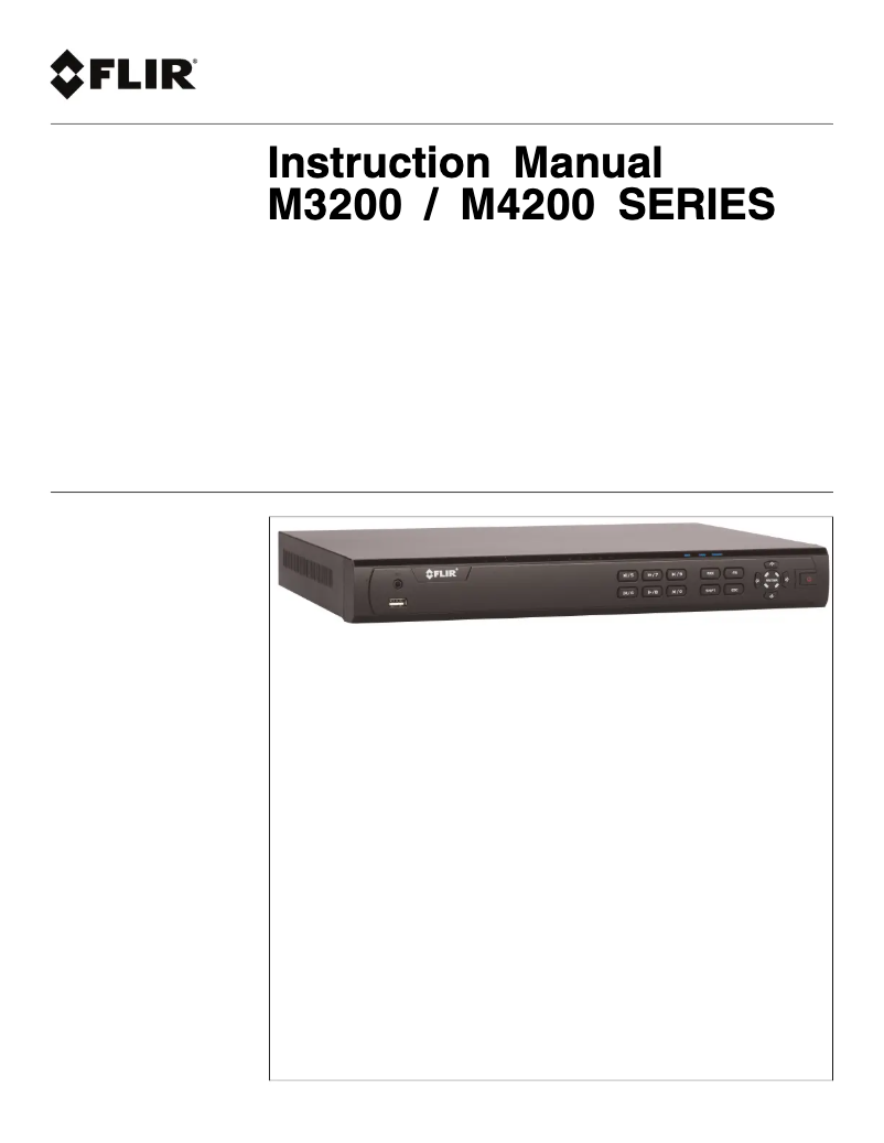 Page 1 de la notice Manuel utilisateur FLIR M42043
