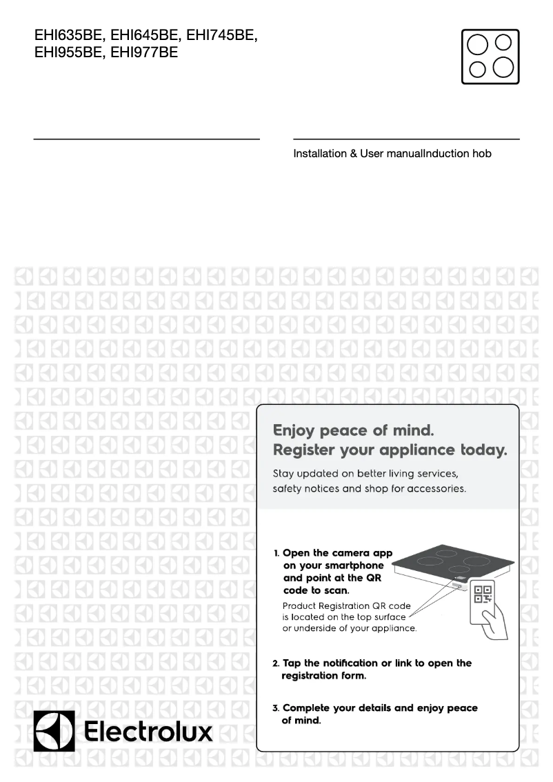 Page 1 de la notice Manuel utilisateur Electrolux EHI977BE