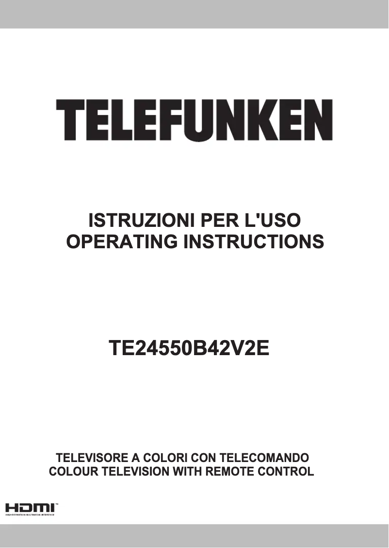 Page 1 de la notice Manuel utilisateur Telefunken TE24550B42V2E