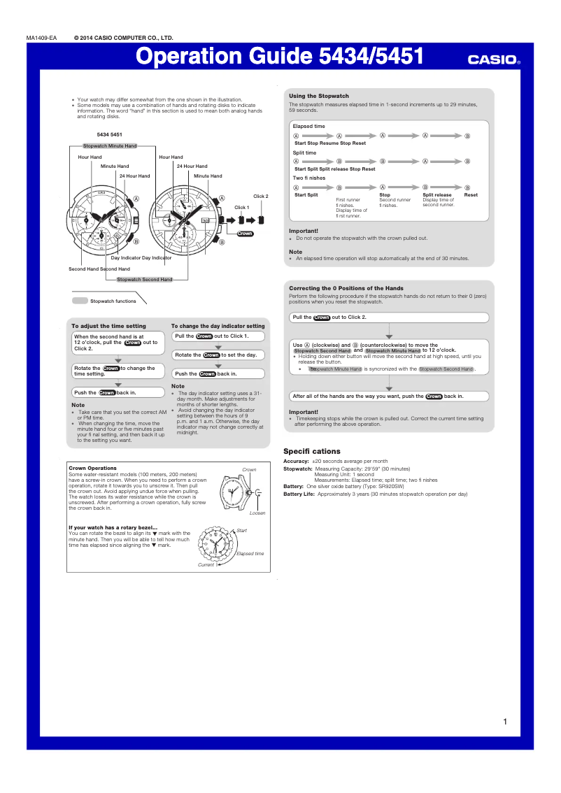 Page 1 de la notice Manuel utilisateur Casio EFV-510L-2AV