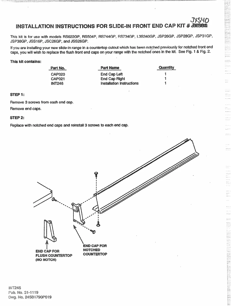 Página 1 del manual Manual de usuario GE JXS40