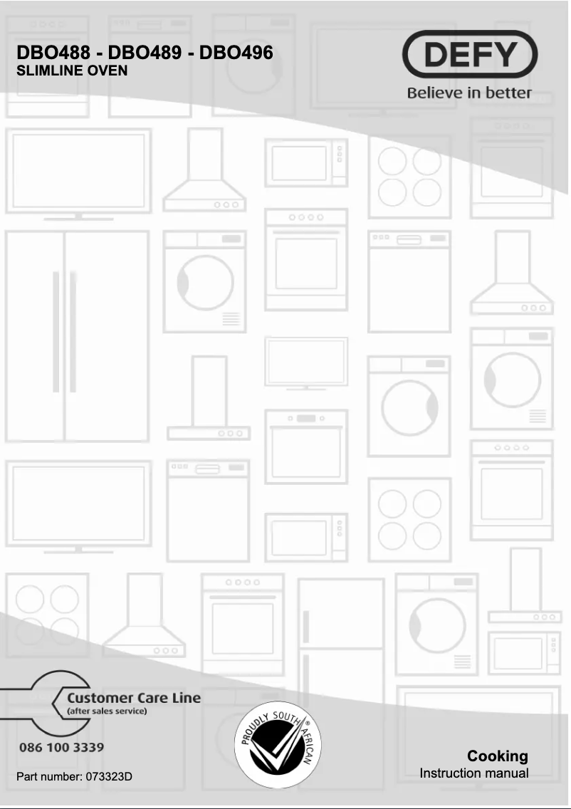 Página 1 del manual Manual de usuario Defy DBO496