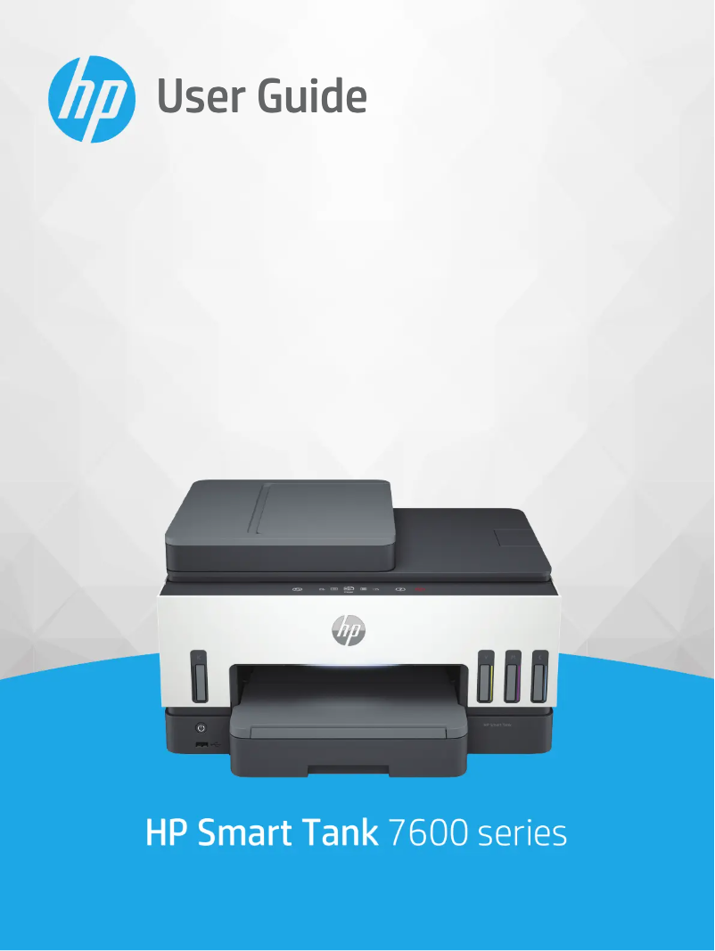Page 1 de la notice Manuel utilisateur HP Smart Tank 7600