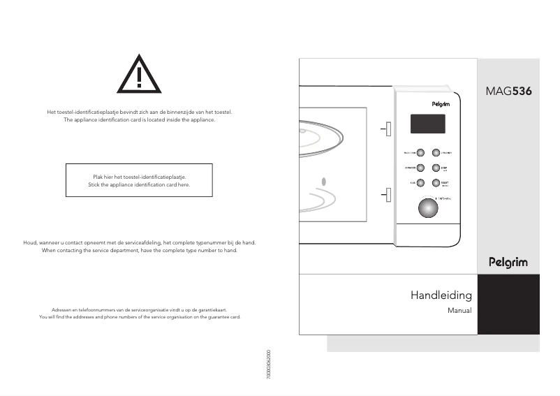 Page 1 de la notice Manuel utilisateur Pelgrim MAG536RVS