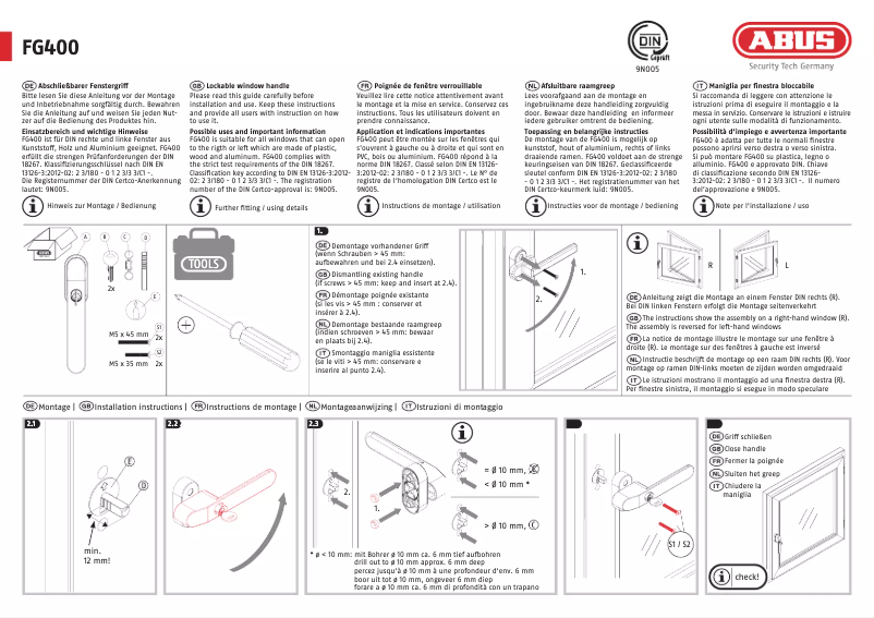 Página 1 del manual Manual de usuario Abus FG400