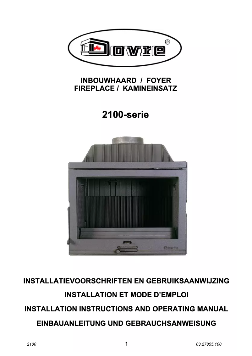 Page 1 de la notice Manuel utilisateur Dovre 2100C