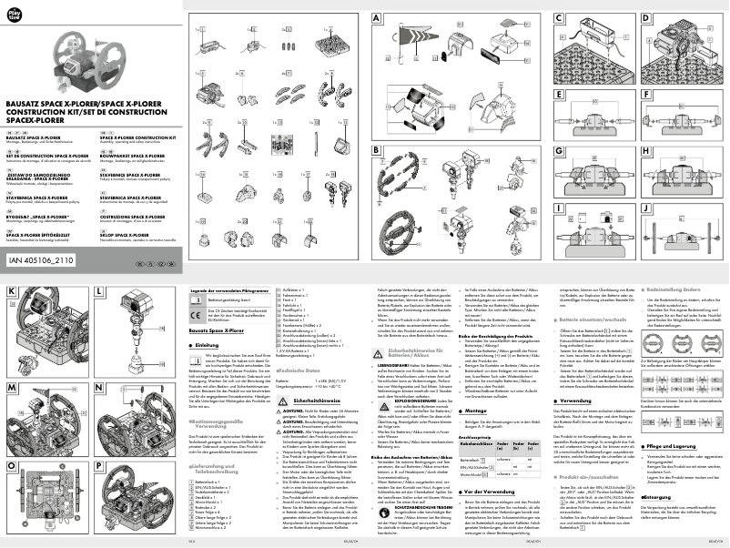 Page 1 de la notice Manuel utilisateur Playtive HG09341