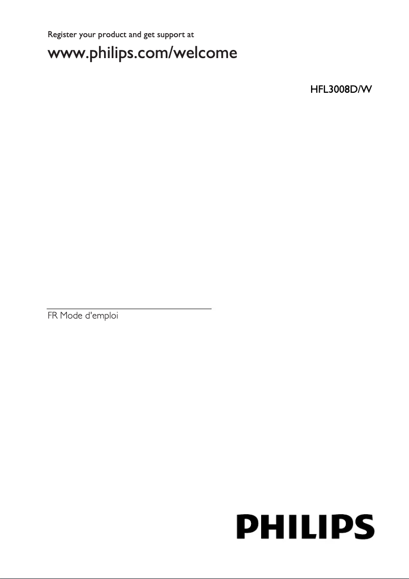 Image de la première page du manuel de l'appareil 26HFL3008D