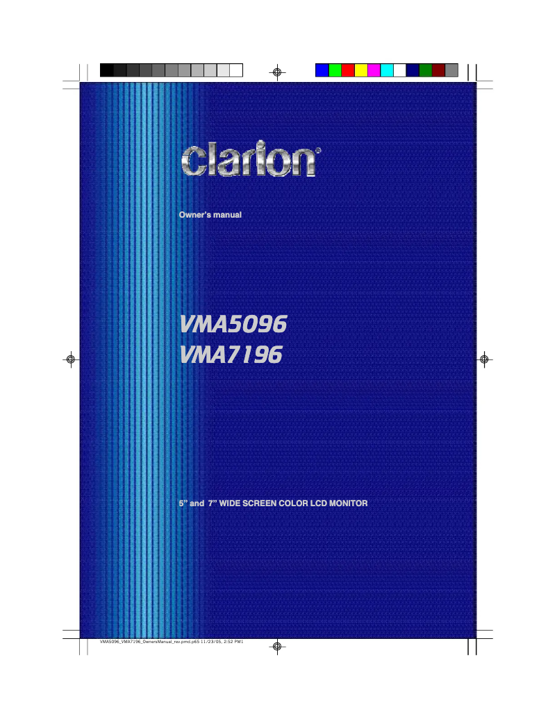 Página 1 del manual Manual de usuario Clarion VMA7196