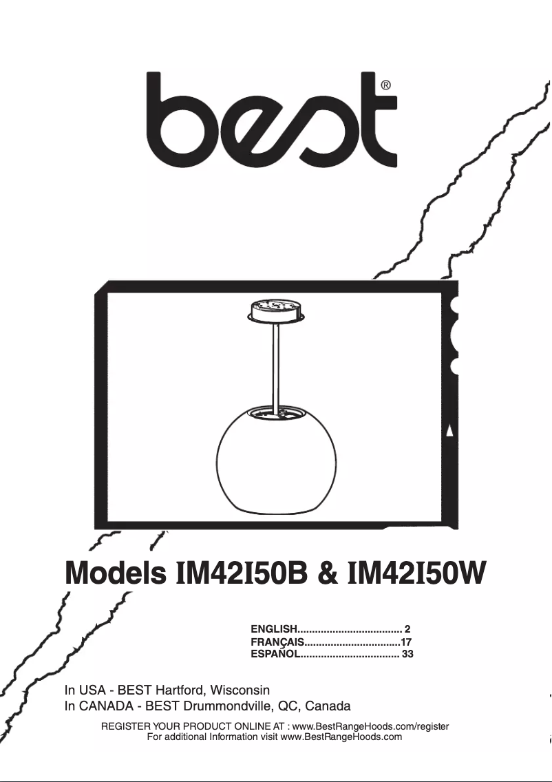 Page 1 de la notice Guide d'installation Best Sphera IM42I50W