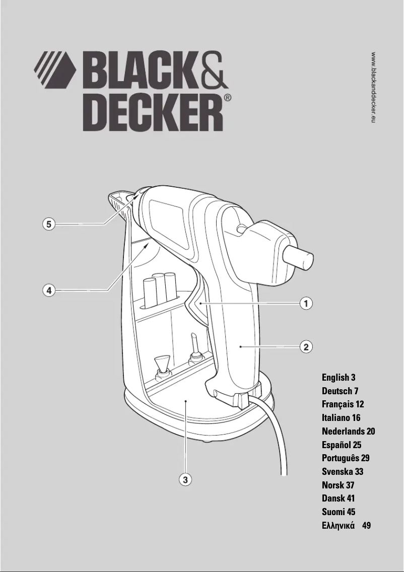 Page 1 de la notice Manuel utilisateur Black & Decker GG500