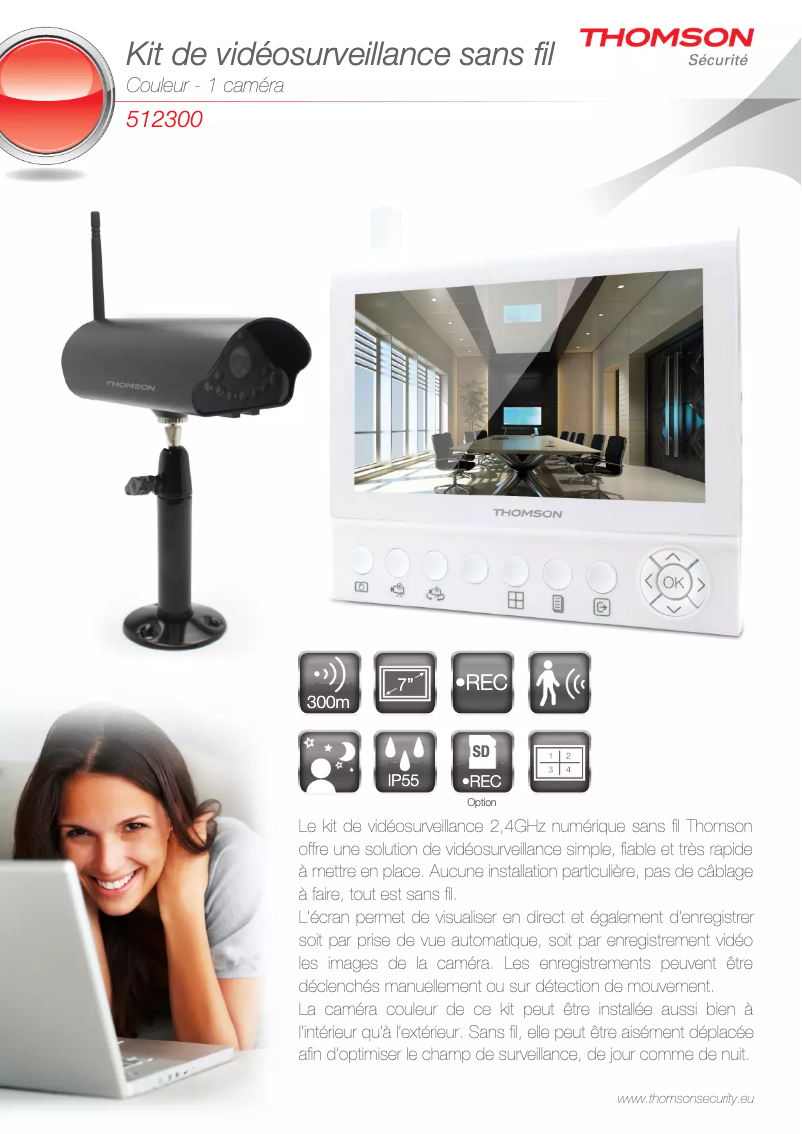 Page 1 de la notice Fiche technique Thomson 512300