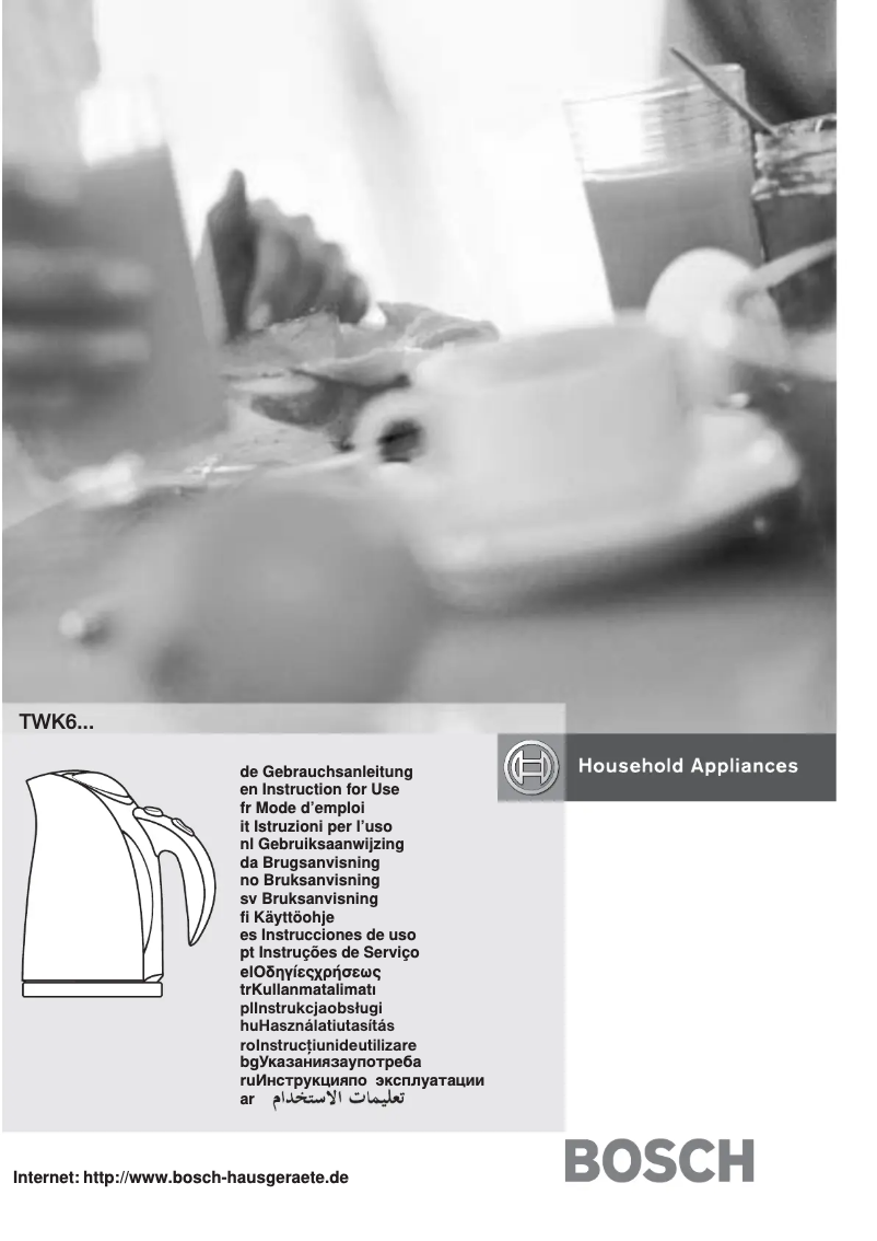 Page 1 de la notice Manuel utilisateur Bosch TWK6006