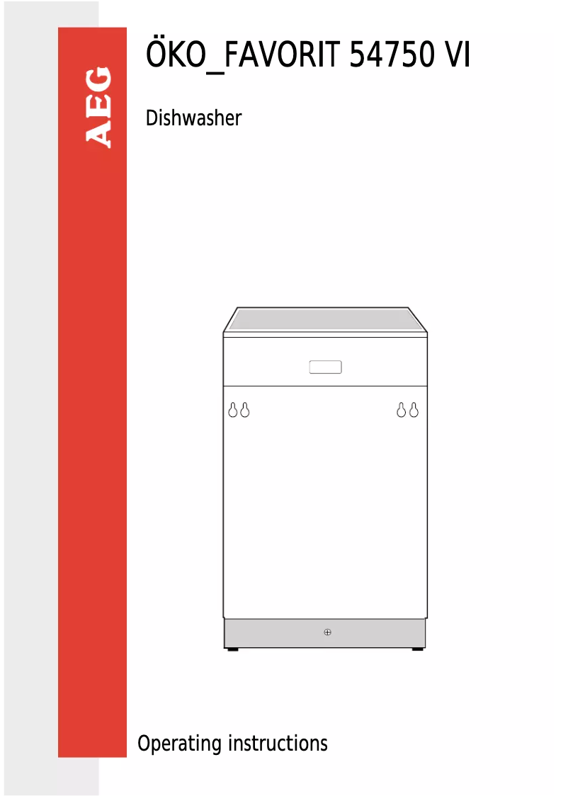 Page 1 de la notice Manuel utilisateur AEG Favorit 54750Vi
