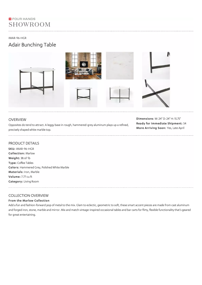 Página 1 del manual Manual de usuario Four Hands IMAR-96-HGR