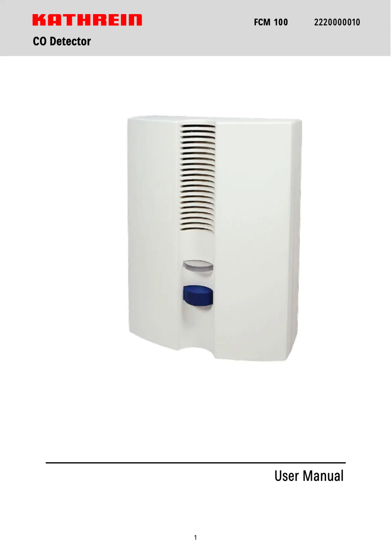 Page 1 de la notice Manuel utilisateur Kathrein FCM 100