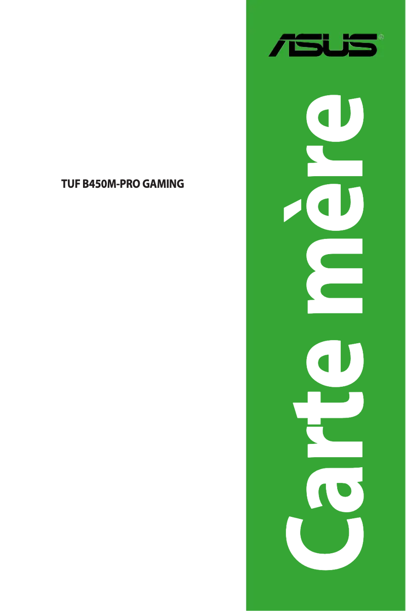 Page 1 de la notice Manuel utilisateur Asus TUF B450M-Pro Gaming