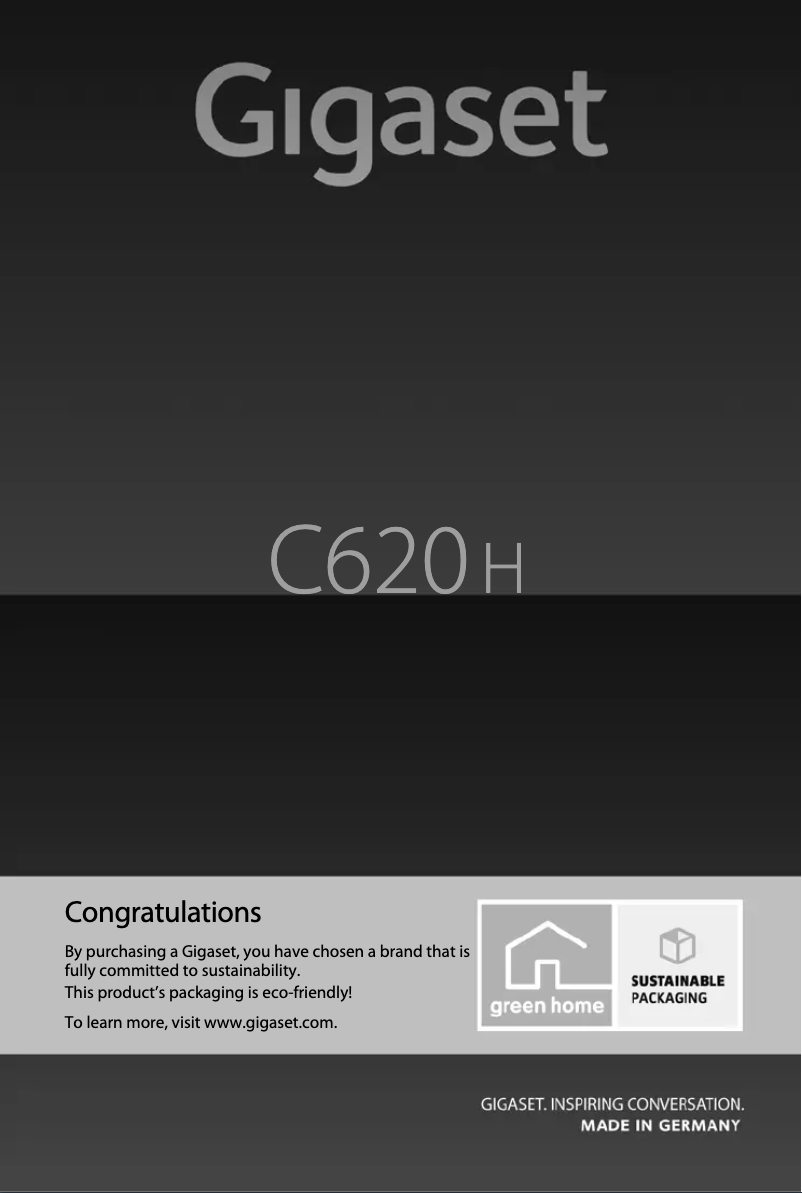 Imagen de la primera página del manual del dispositivo Gigaset C620H