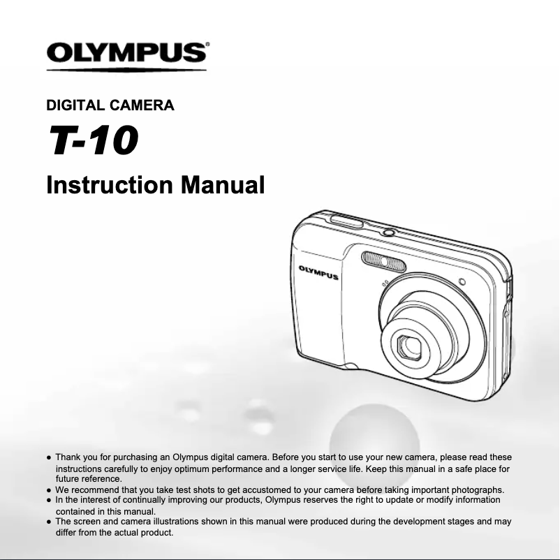 Página 1 del manual Manual de usuario Olympus T-10