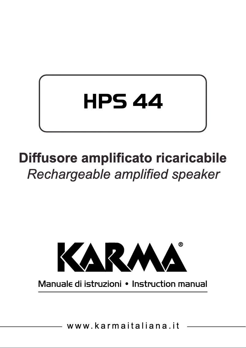 Page 1 de la notice Manuel utilisateur Karma HPS 44B