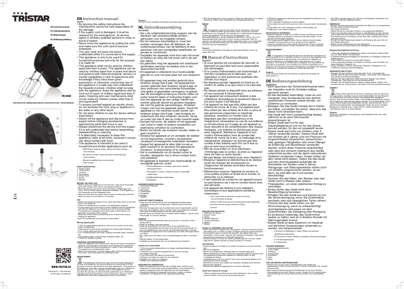 Page 1 of the manual User Manual TriStar PD-8900