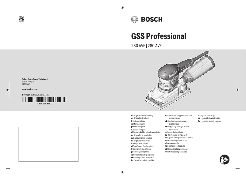 Page 1 of the manual User Manual Bosch GSS 280 AVE Professional