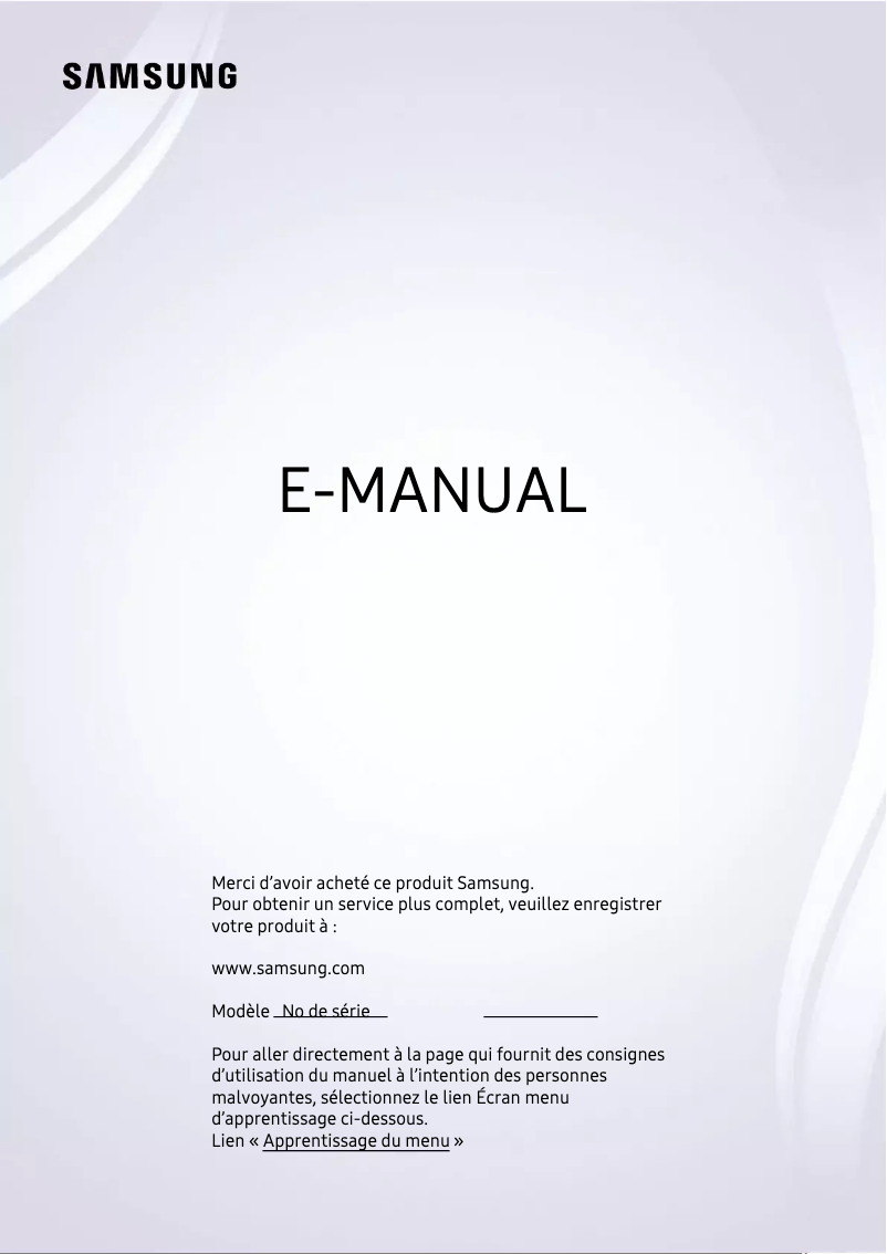 Página 1 del manual Manual de usuario Samsung UN65CU7000F