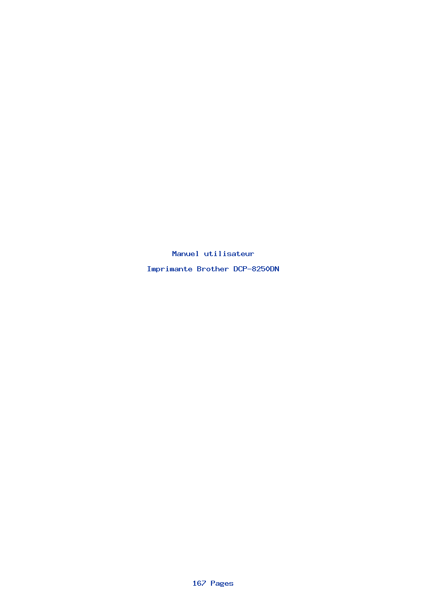 Page 1 de la notice Manuel utilisateur Brother DCP-8250DN