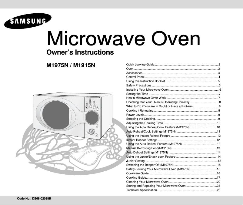 Página 1 del manual Manual de usuario Samsung M1975N