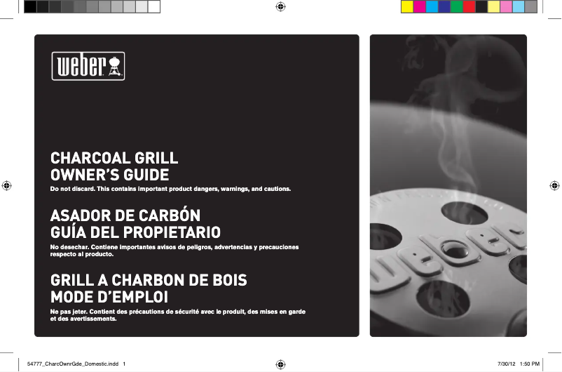 Page 1 de la notice Manuel utilisateur Weber Original Kettle