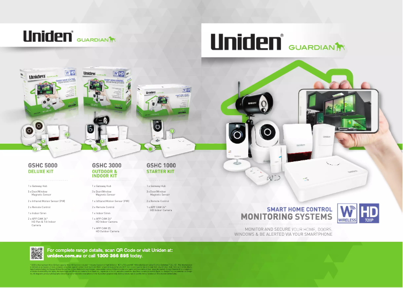 Page 1 de la notice Brochure Uniden GSHC3000