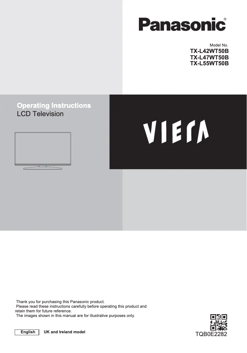 Page 1 de la notice Manuel utilisateur Panasonic Viera TX-L55WT50B