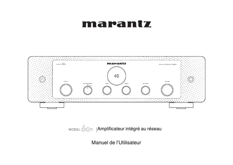 Page 1 de la notice Manuel utilisateur Marantz Model 60n