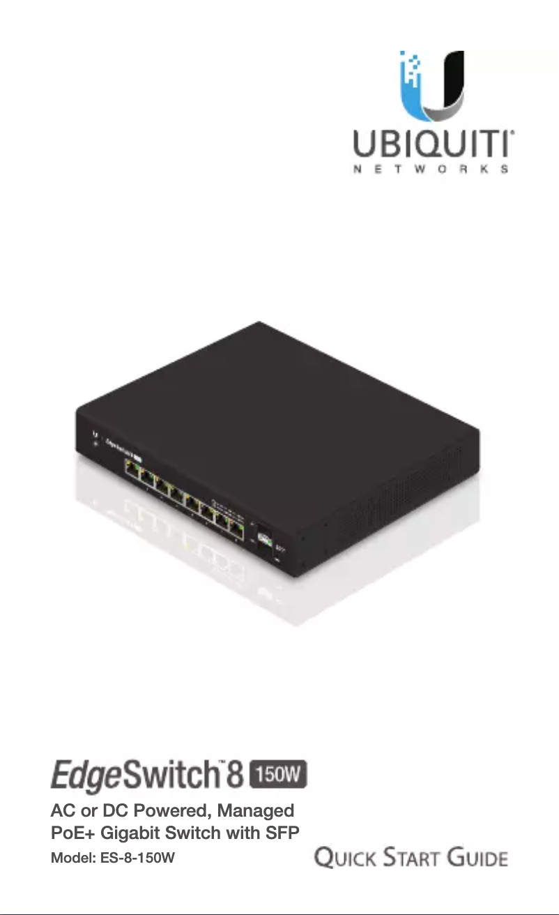Page 1 de la notice Manuel utilisateur Ubiquiti Networks EdgeSwitch 8 ES-8-150W
