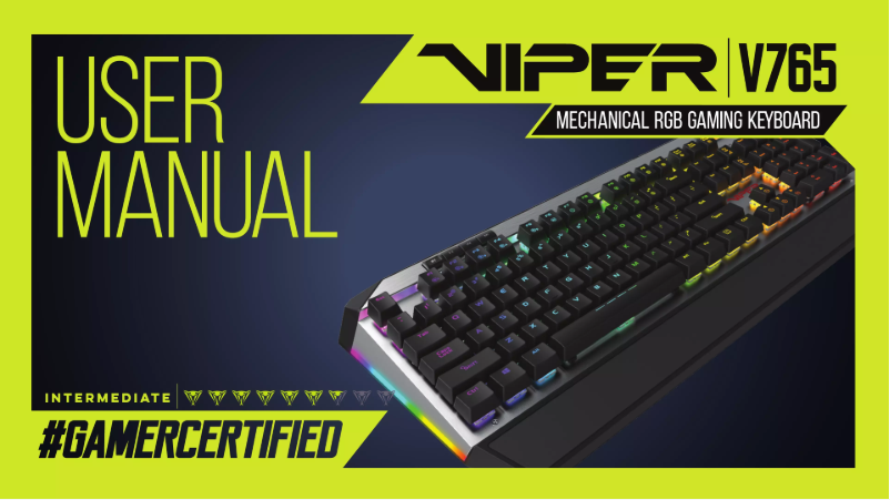 Page 1 de la notice Manuel utilisateur Viper V765