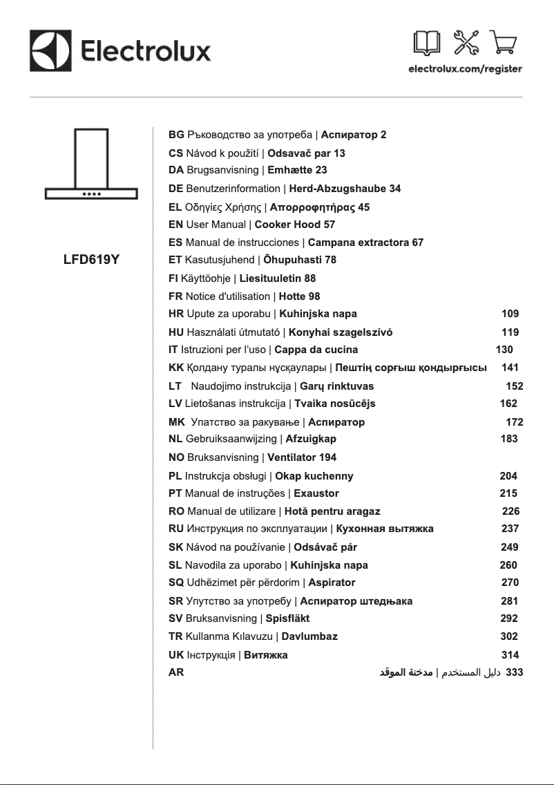 Página 1 del manual Manual de usuario Electrolux LFD619Y