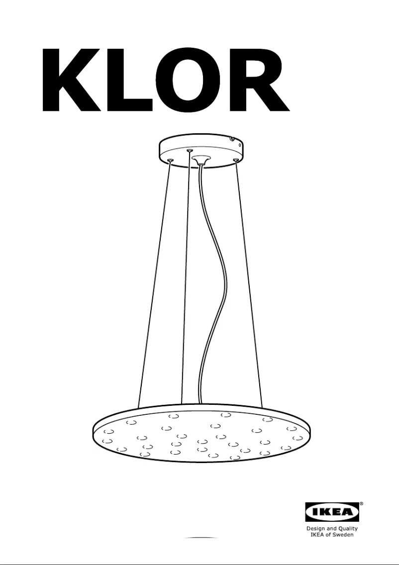 Page 1 de la notice Manuel utilisateur Ikea KLOR
