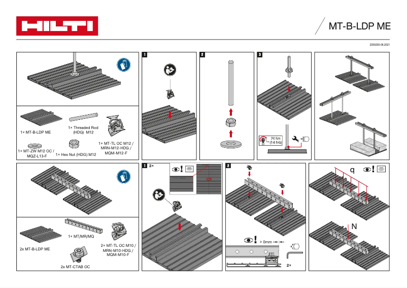 Page 1 de la notice Manuel utilisateur Hilti MT-B-LDP ME