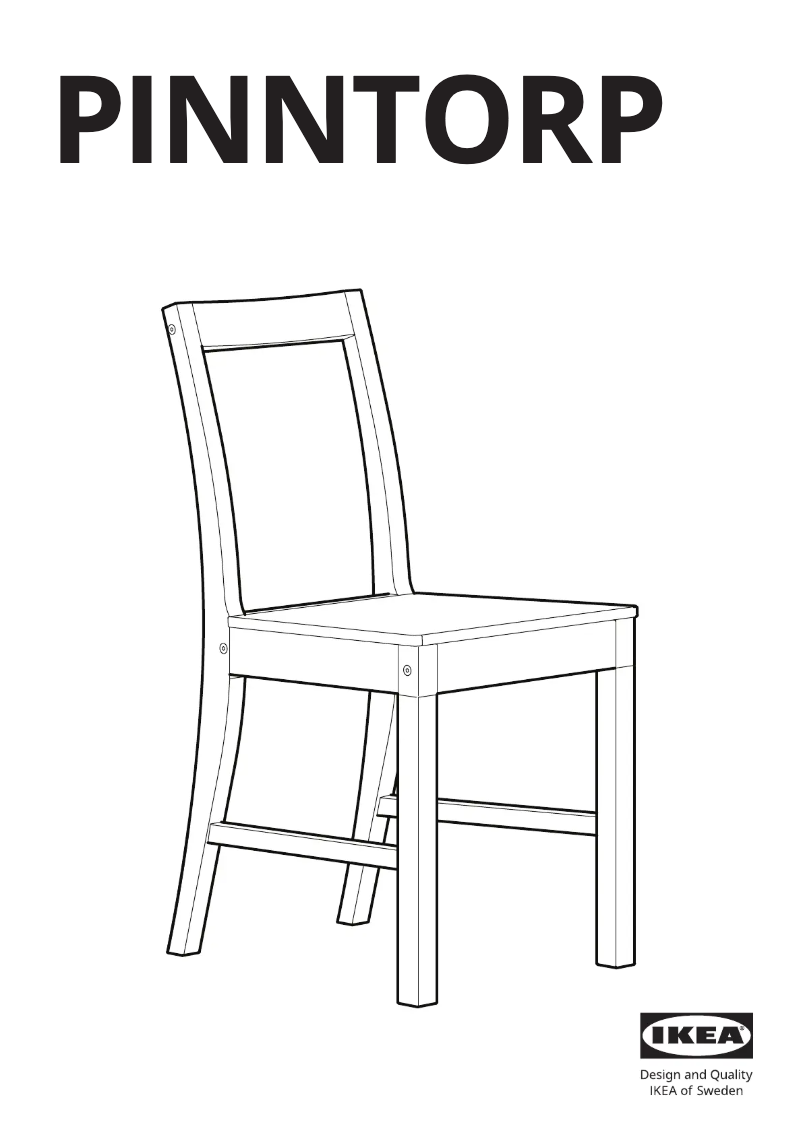 Page 1 de la notice Manuel utilisateur Ikea PINNTORP 405.294.76
