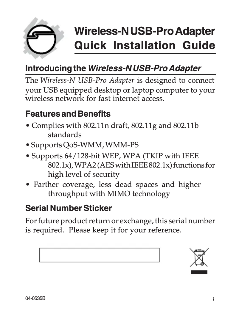 Page 1 de la notice Manuel utilisateur Sigma CN-WR0212-S1