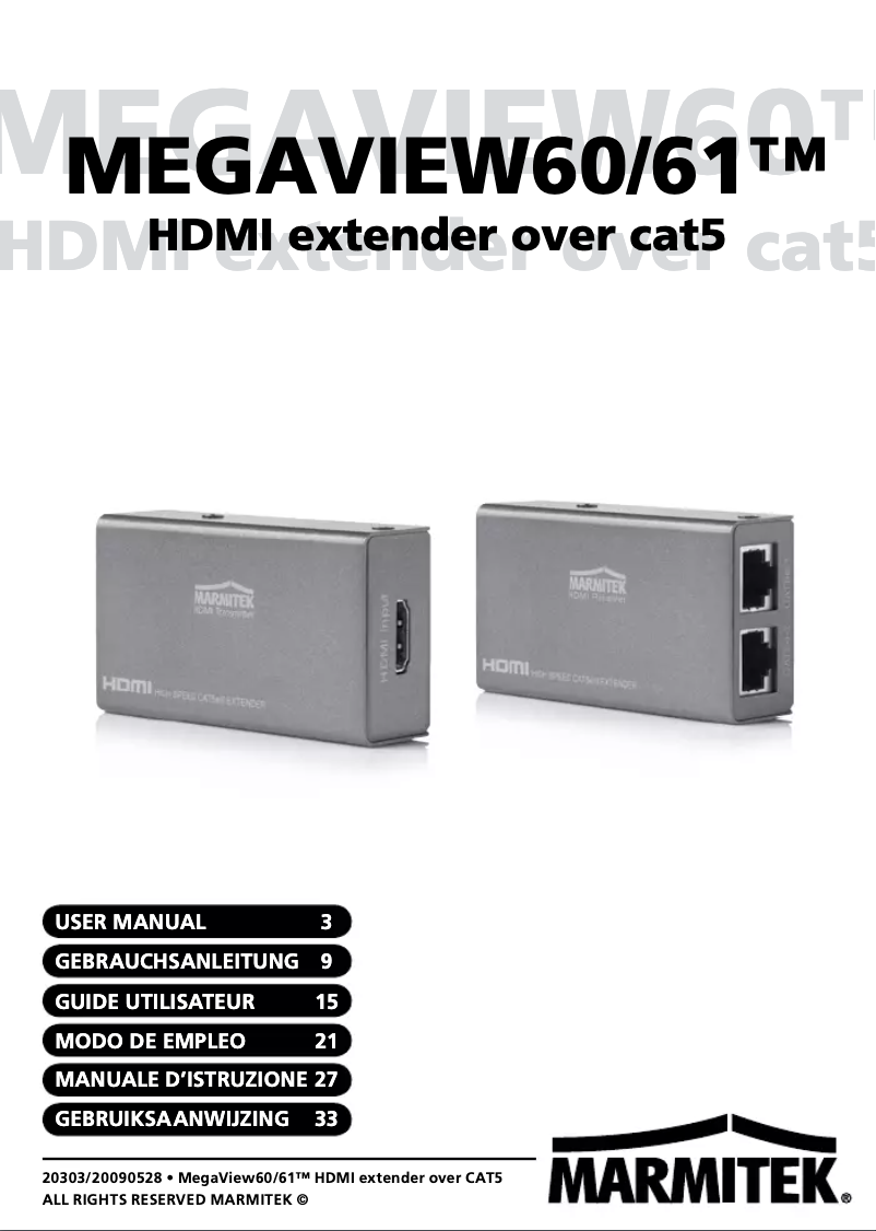 Page 1 de la notice Manuel utilisateur LogiLink MegaView 61