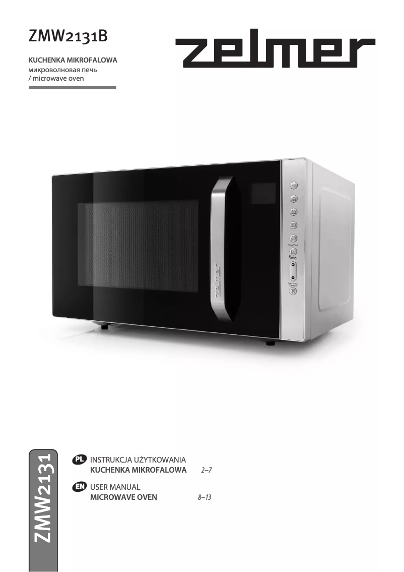 Page 1 de la notice Manuel utilisateur Zelmer ZMW2131B