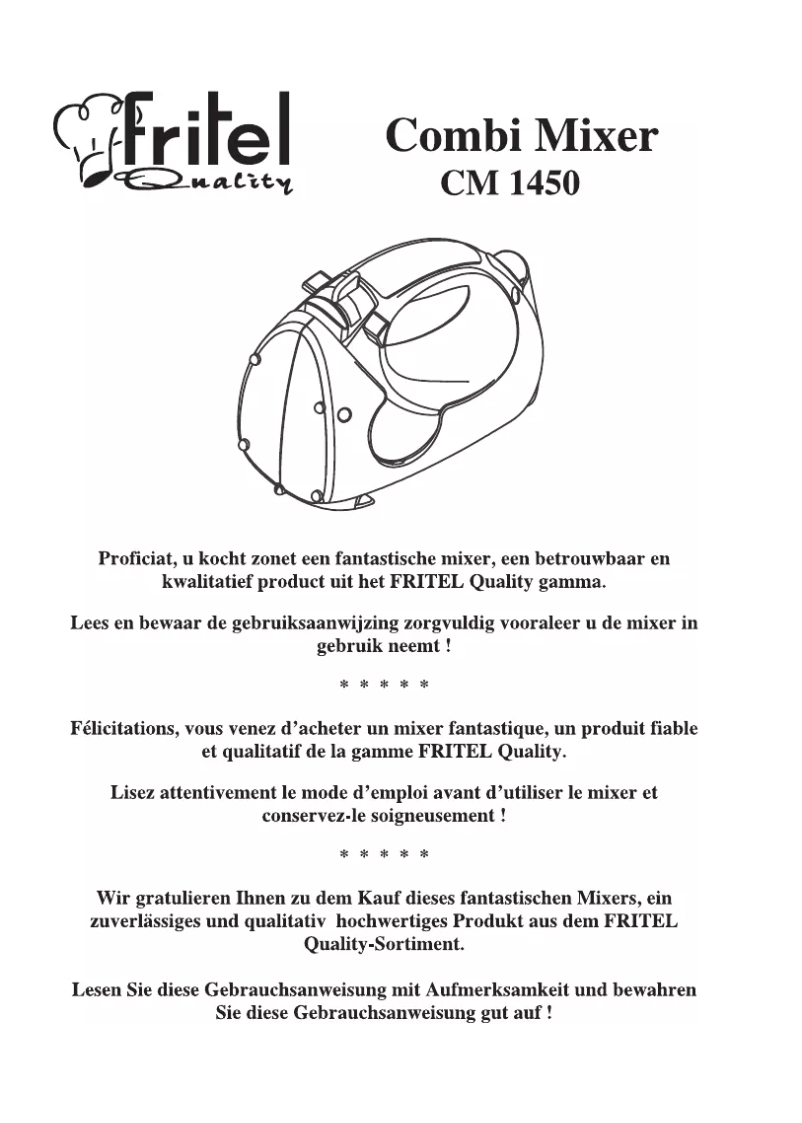 Page 1 of the manual User Manual Fritel CM 1450