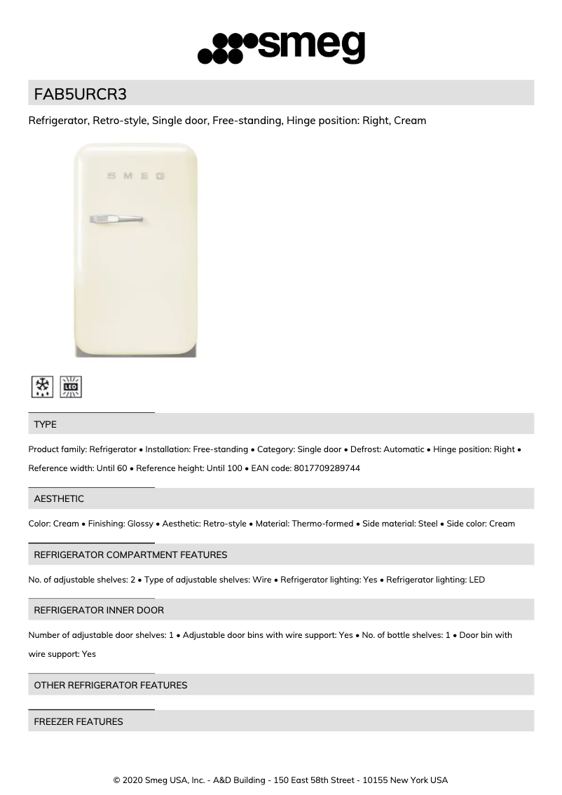 Image de la première page du manuel de l'appareil FAB5URCR3