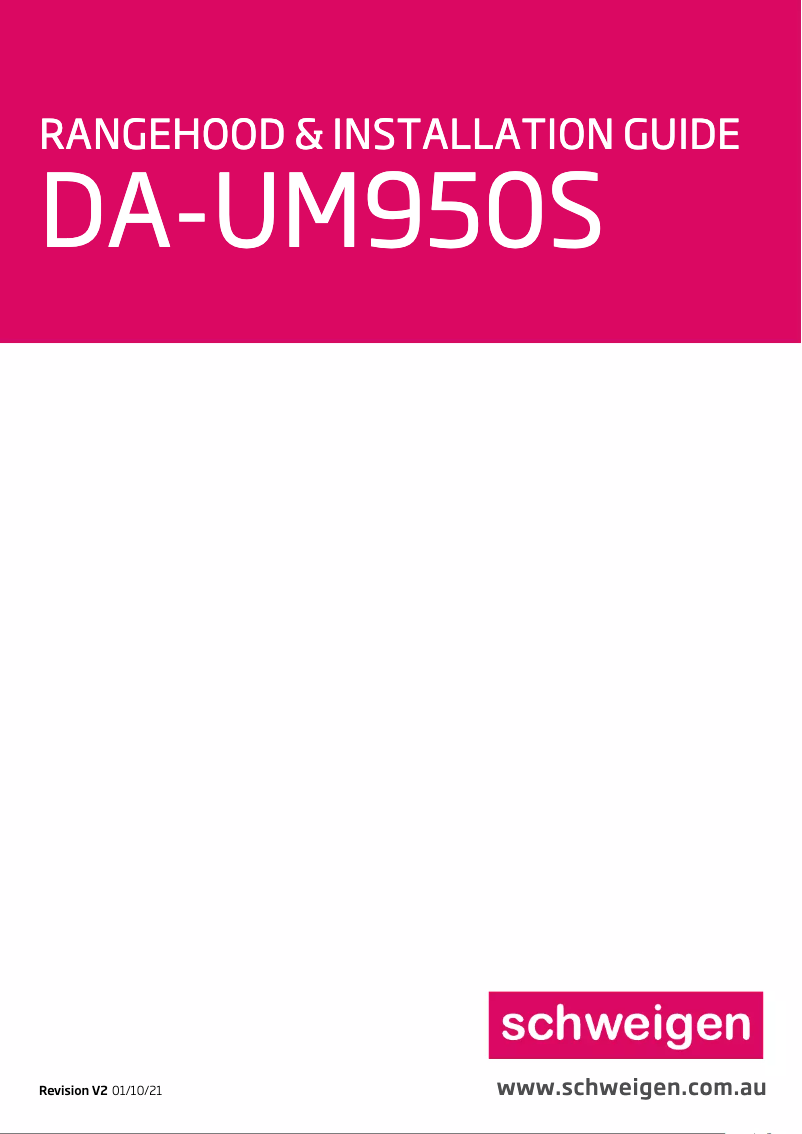 Page 1 de la notice Manuel utilisateur Schweigen DA-UM950S